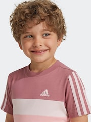 adidas Adidas Tiberio 3-Stripes Colorblock 100 % Baumwoll-T-Shirt für Kinder - Bild 3 von 6