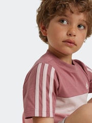adidas Adidas Tiberio 3-Stripes Colorblock 100 % Baumwoll-T-Shirt für Kinder - Bild 4 von 6