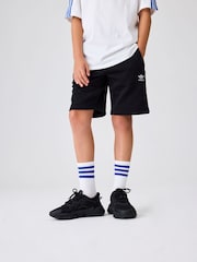 adidas originals Black Small Trefoil Logo Shorts - Image 2 of 11