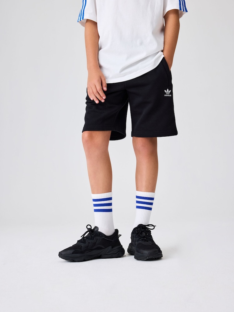 adidas originals Black Small Trefoil Logo Shorts - Image 2 of 11