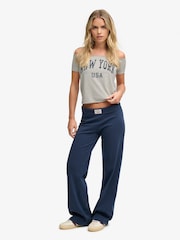 Superdry Grey Graphic Bardot Short Sleeve T-Shirt - Image 5 of 7