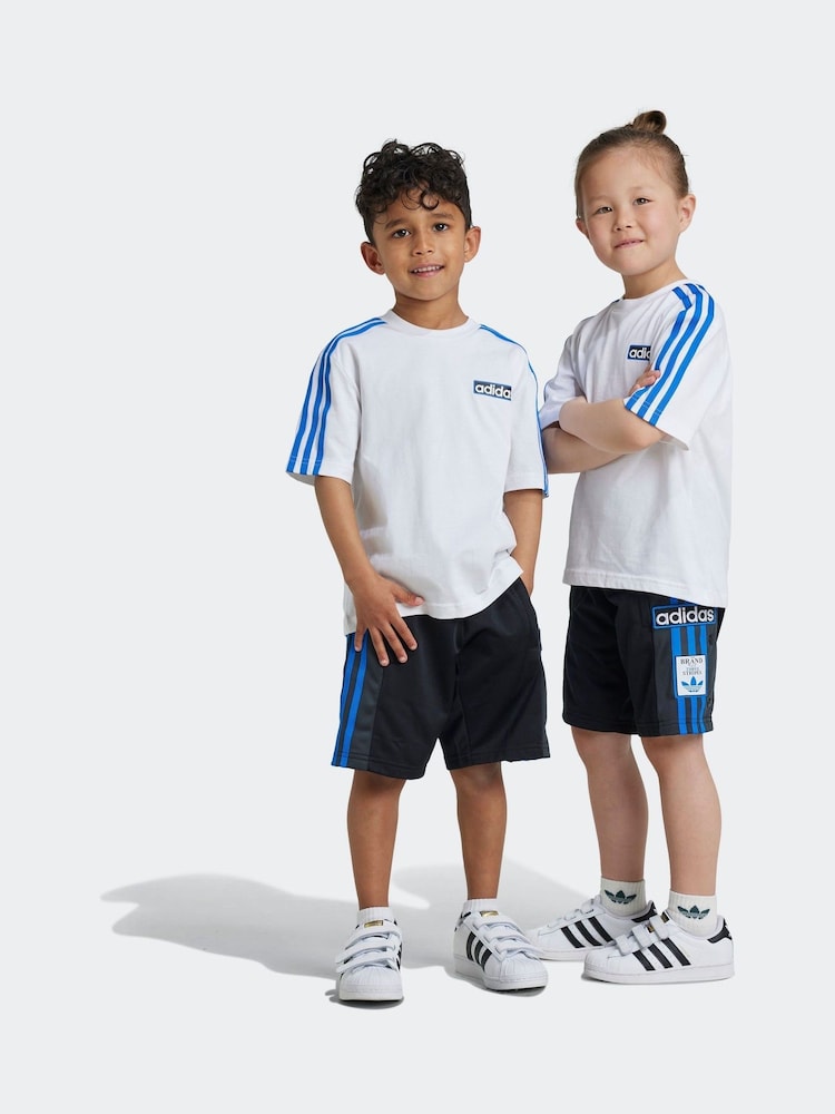 adidas Originals White 100% Cotton Shorts And T-Shirt Set - Image 1 of 9 adidas Originals White 100% Cotton Shorts And T-Shirt Set - Image 1 of 9