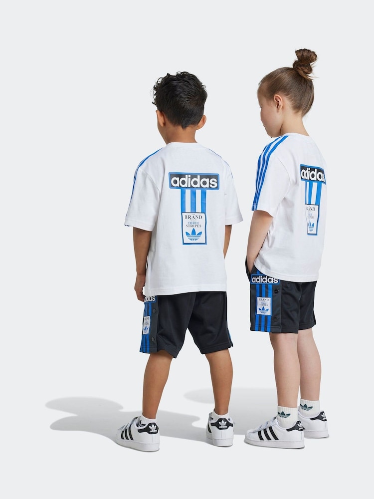 adidas Originals White 100% Cotton Shorts And T-Shirt Set - Image 2 of 9 adidas Originals White 100% Cotton Shorts And T-Shirt Set - Image 2 of 9