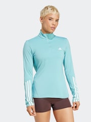 adidas Green Hyperglam Training Quarter-Zip Top - Image 1 of 8