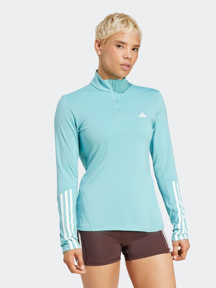 adidas Green Hyperglam Training Quarter-Zip Top - Image 1 of 8
