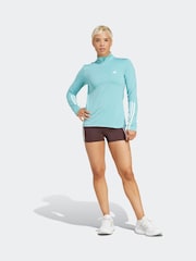 adidas Green Hyperglam Training Quarter-Zip Top - Image 3 of 8
