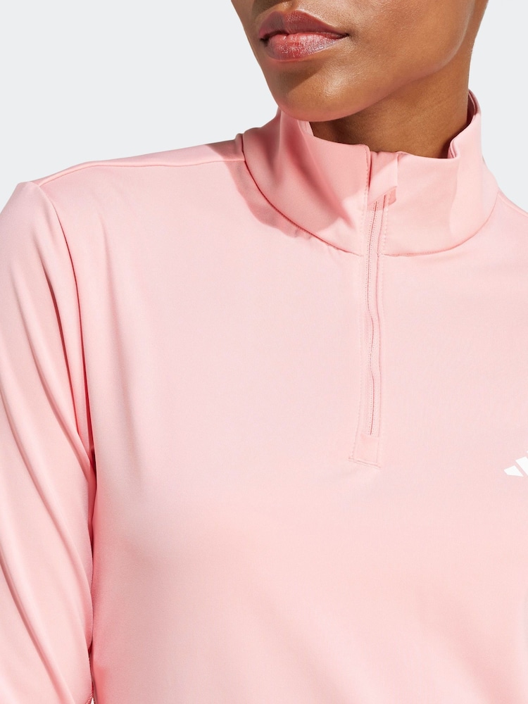 Roze - adidas Hyperglam Training Quarter-Zip Top - Image 4 of 8