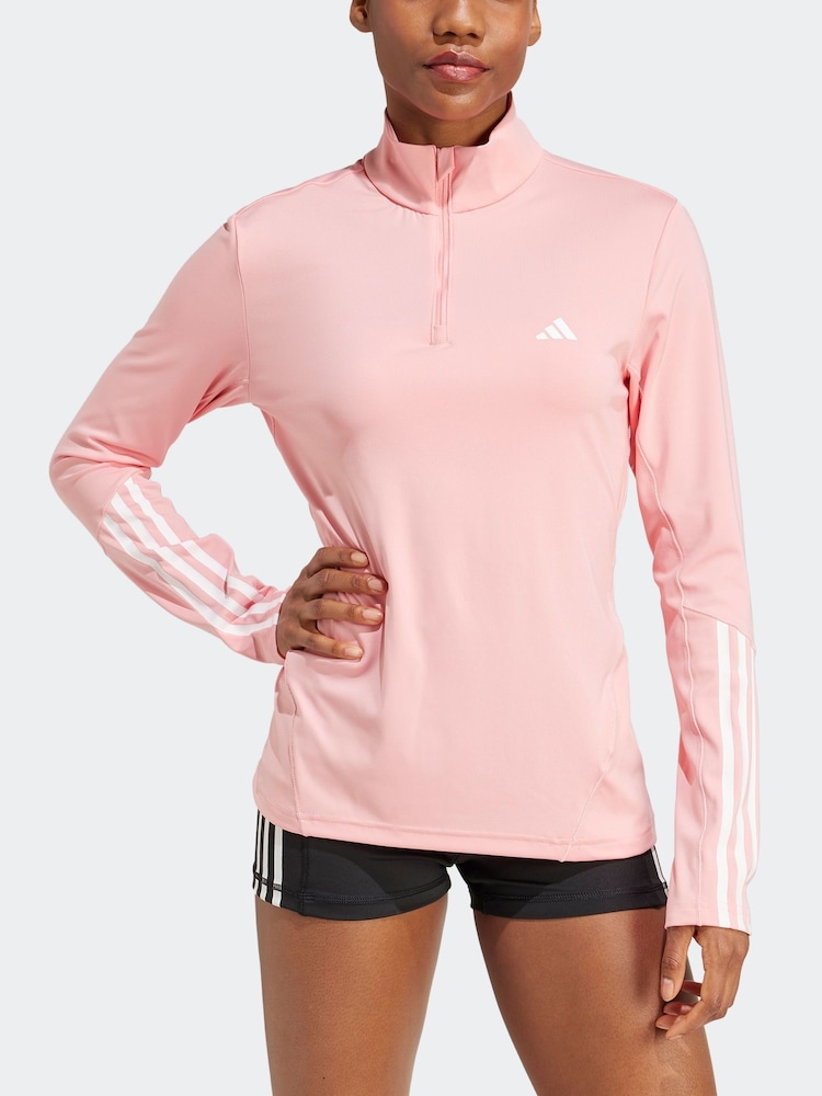 Roze - adidas Hyperglam Training Quarter-Zip Top - Image 6 of 8