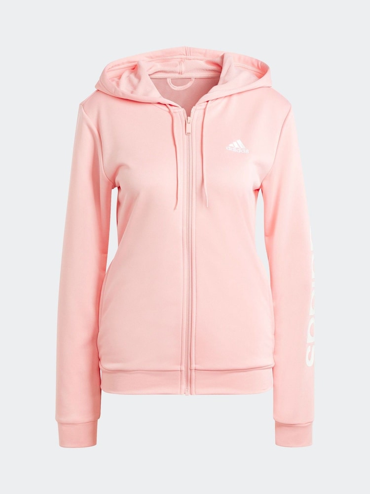 adidas Pink Sportswear Linear Tracksuit - Image 6 of 6 adidas Pink Sportswear Linear Tracksuit - Image 6 of 6