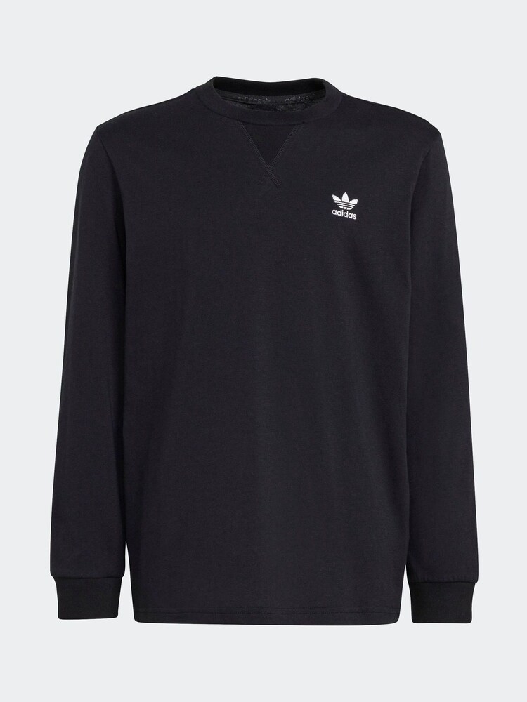 أسود - تيشرت بكُم طويل من القطن 100% من adidas - صورة 6 من 6