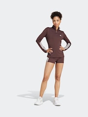 adidas Brown Hyperglam Training Quarter-Zip Top - Image 6 of 8