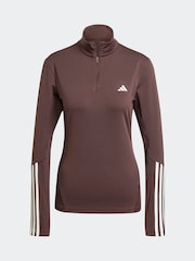 adidas Brown Hyperglam Training Quarter-Zip Top - Image 7 of 8