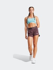 adidas Brown Hyperglam Woven Shorts - Image 4 of 7