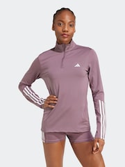 adidas Purple Hyperglam Training Quarter-Zip Top - Image 1 of 8