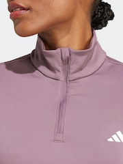 adidas Purple Hyperglam Training Quarter-Zip Top - Image 3 of 8