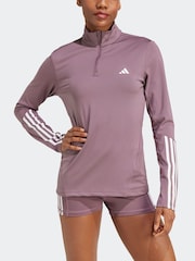 adidas Purple Hyperglam Training Quarter-Zip Top - Image 6 of 8