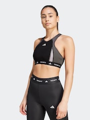 Черный - adidas Tech Fit Power Impact Medium Support Bra - Изображение 1 из 9