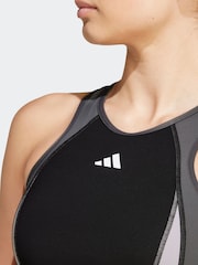 Черный - adidas Tech Fit Power Impact Medium Support Bra - Изображение 6 из 9