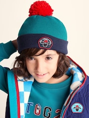 Zaļš - Tog 24 Beulah Shaun the Sheep Kids Knitted Beanie Pom Pom Hat - Attēls 1 no 4