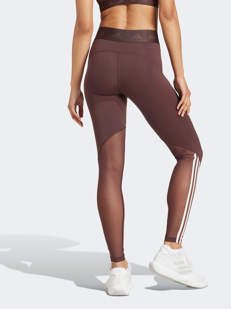 adidas Brown Hyperglam Full Length Leggings - Image 2 of 7