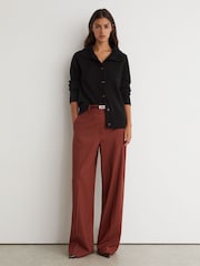 Reiss Charly Wool-Cashmere Funnel-Neck Cardigan - Imagen 3 de 7