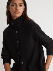 Reiss Charly Wool-Cashmere Funnel-Neck Cardigan - Imagen 4 de 7