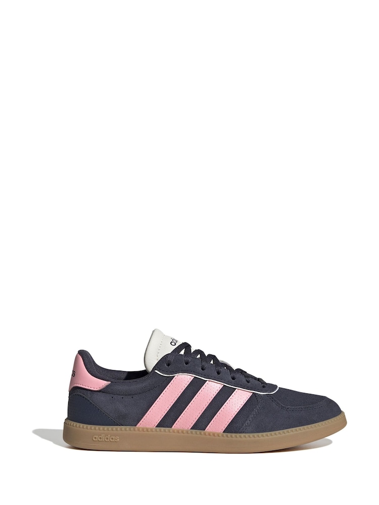 adidas Navy/Pink Breaknet Sleek Trainers - Image 8 of 15