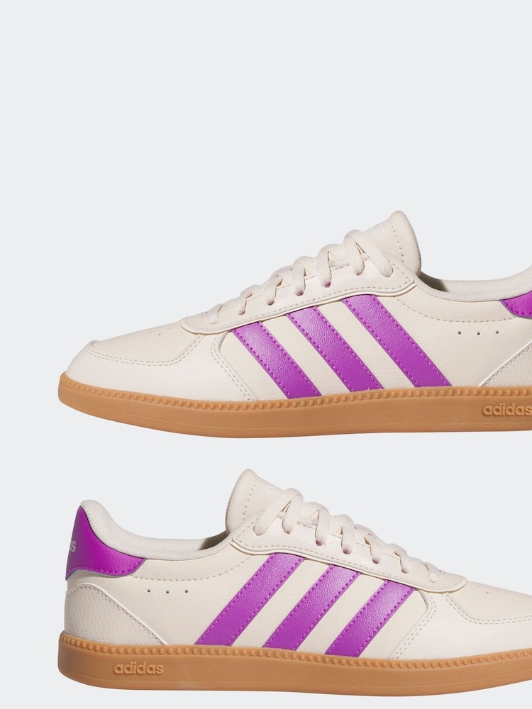 adidas Cream/Purple Breaknet Sleek Trainers - Image 13 of 13