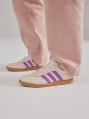 adidas Cream/Purple Breaknet Sleek Trainers - Image 4 of 13