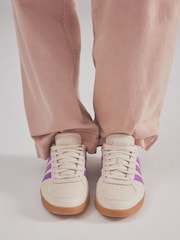 adidas Cream/Purple Breaknet Sleek Trainers - Image 5 of 13