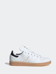 adidas White/Black Kids Stan Smith Shoes - Image 1 of 6