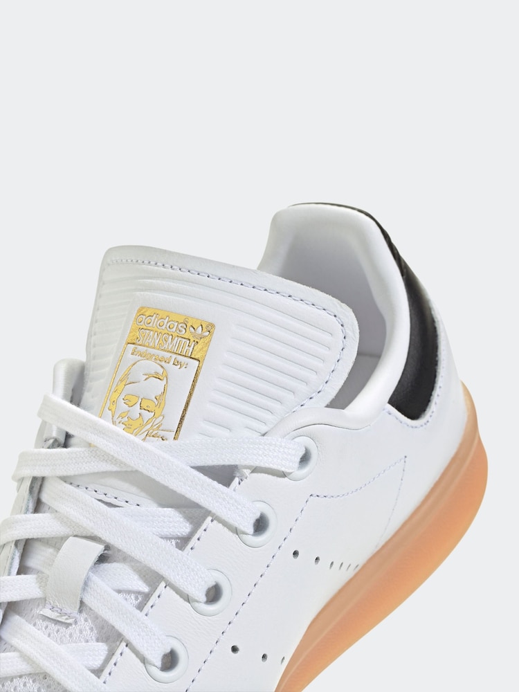adidas White/Black Kids Stan Smith Shoes - Image 6 of 6