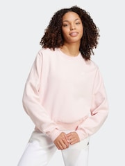 adidas Pink Small Logo Feel Cosy Sweatshirt - Image 1 of 7