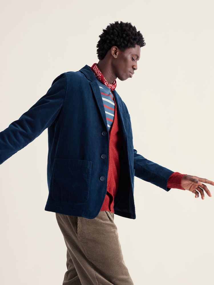 Seasalt Cornwall Blue Plantsman Cord Blazer - Image 2 of 5 Seasalt Cornwall Blue Plantsman Cord Blazer - Image 2 of 5