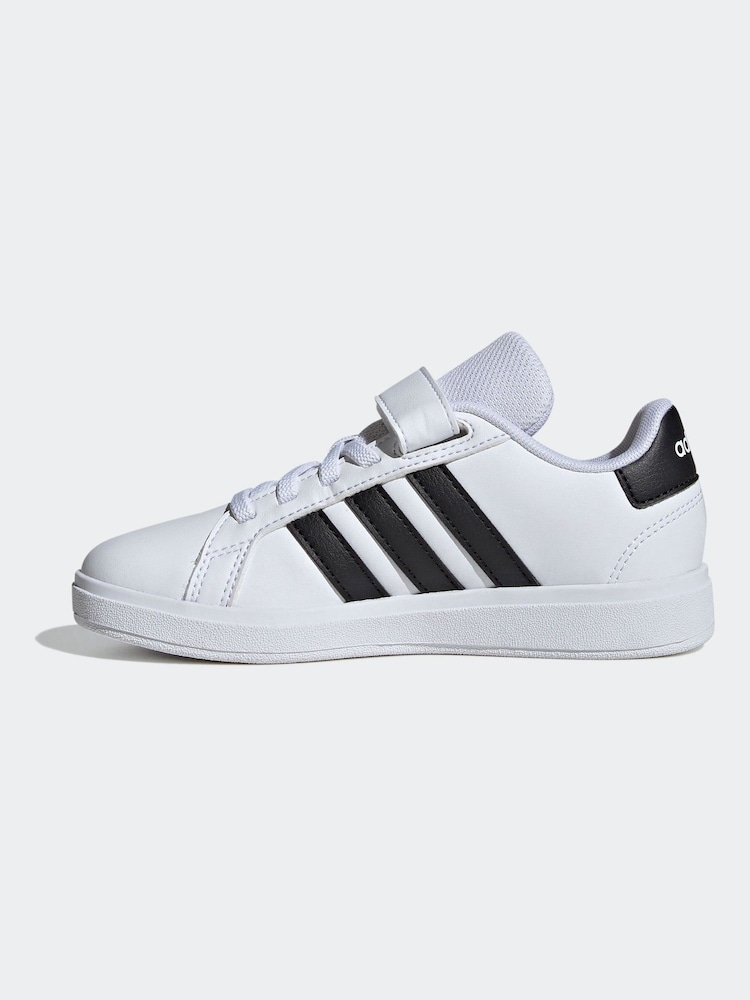 adidas Off White Kids Grand Court 2.0 Shoes - Image 2 of 8