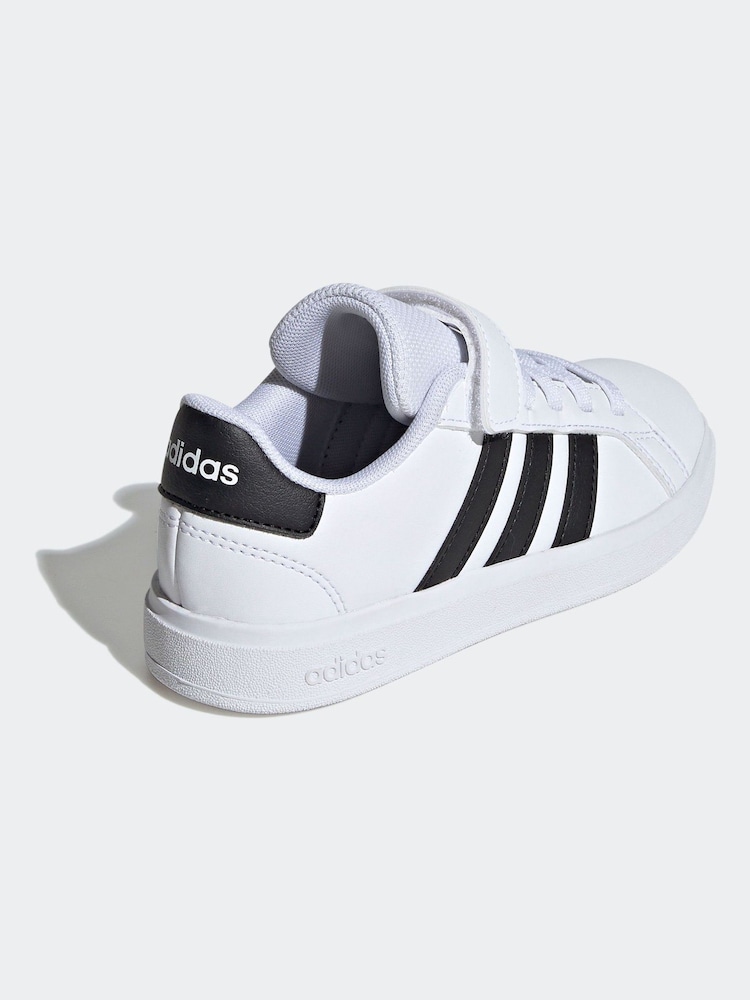 adidas Off White Kids Grand Court 2.0 Shoes - Image 4 of 8