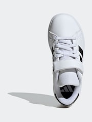 adidas Off White Kids Grand Court 2.0 Shoes - Image 5 of 8