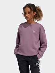 adidas Originals Purple Boyfriend Crew Sweatshirt Kids - Image 1 of 7