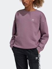 adidas Originals Purple Boyfriend Crew Sweatshirt Kids - Image 2 of 7