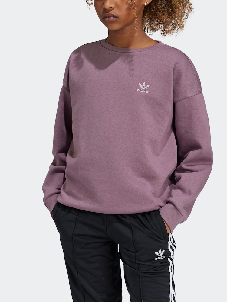 adidas Originals Purple Boyfriend Crew Sweatshirt Kids - Image 2 of 7