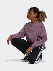 adidas Originals Purple Boyfriend Crew Sweatshirt Kids - Image 4 of 7