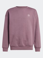 adidas Originals Purple Boyfriend Crew Sweatshirt Kids - Image 7 of 7