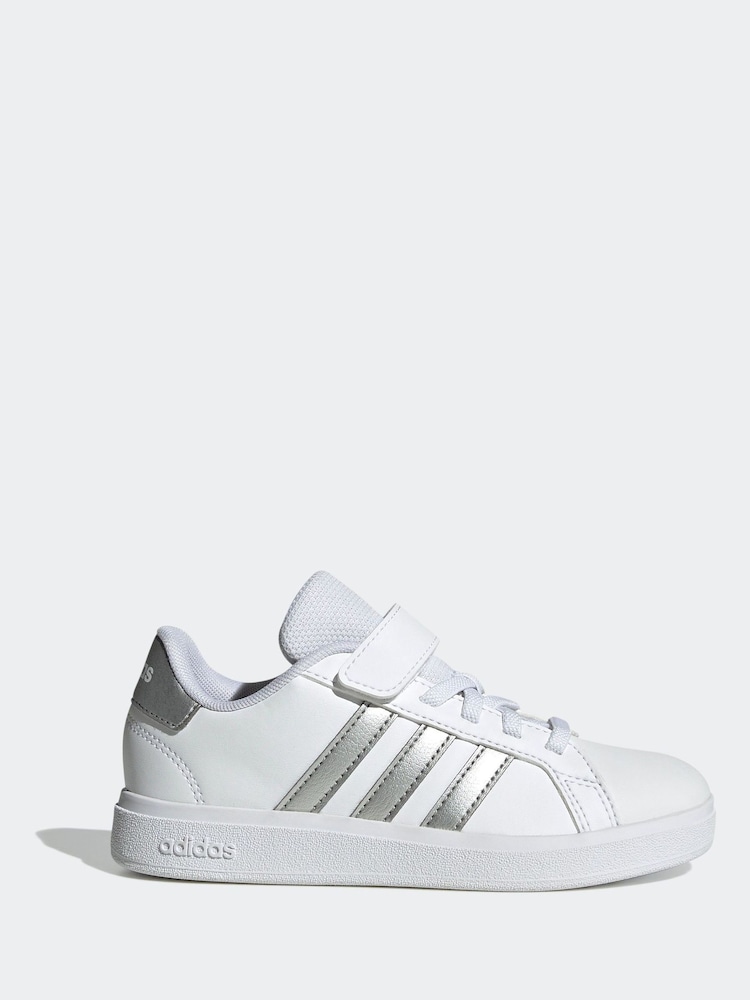 adidas Cream White Grand Court 2.0 Trainers - Image 1 of 8