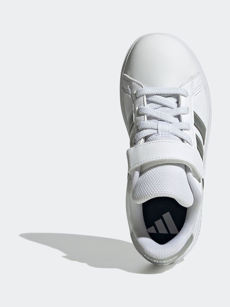 adidas Cream White Grand Court 2.0 Trainers - Image 5 of 8