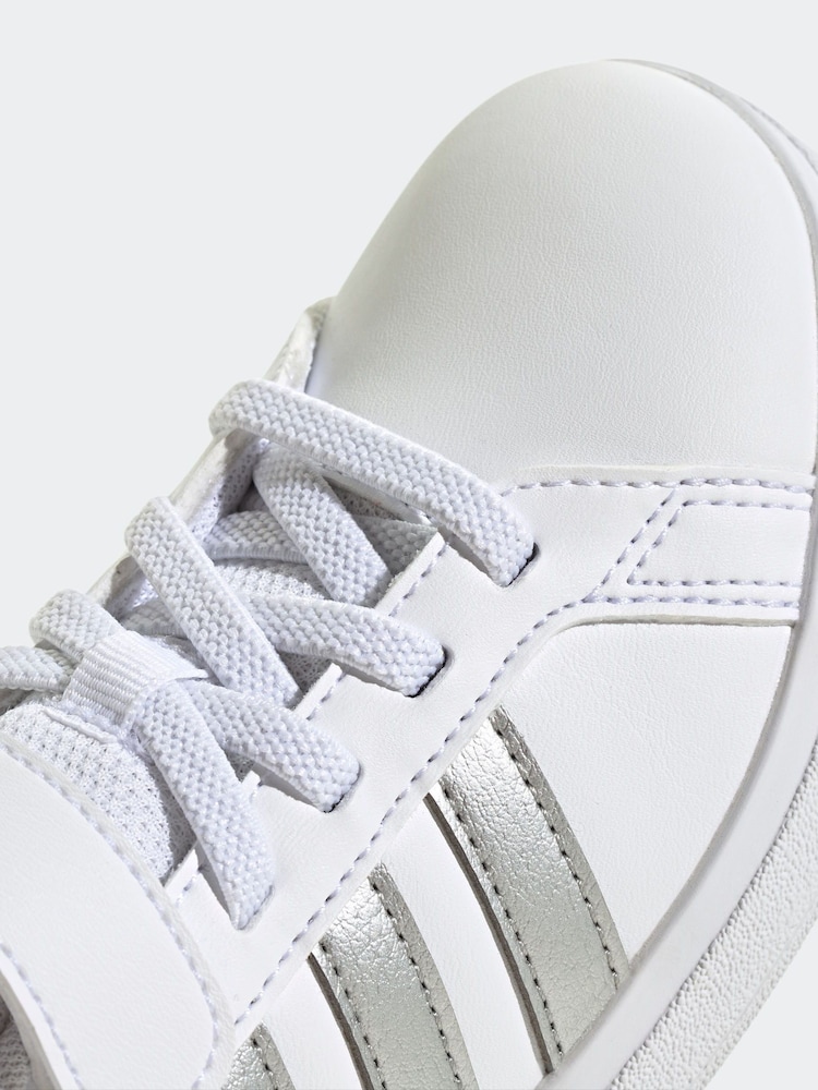 adidas Cream White Grand Court 2.0 Trainers - Image 8 of 8