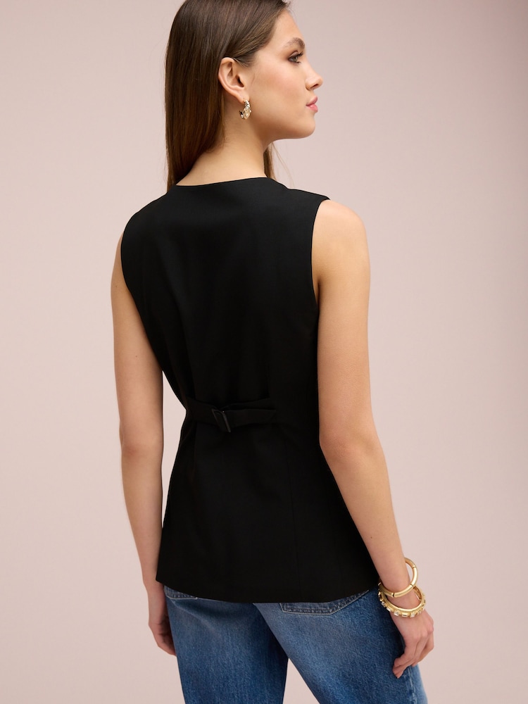 Noir - Gilet ajusté - Image 3 of 6