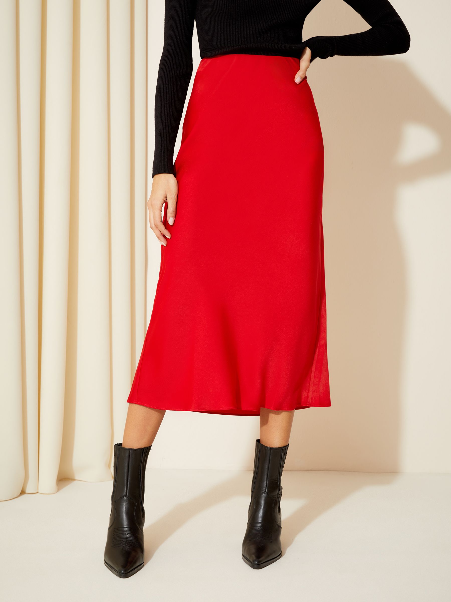 Jupe rouge mi longue discount