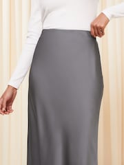 Friends Like These Mink Satin Bias Cut Maxi Skirt - Image 3 of 4