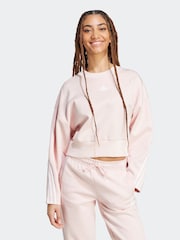 Hellrosa - adidas Sportswear Future Icons Sweatshirt mit 3 Streifen - Bild 1 von 7