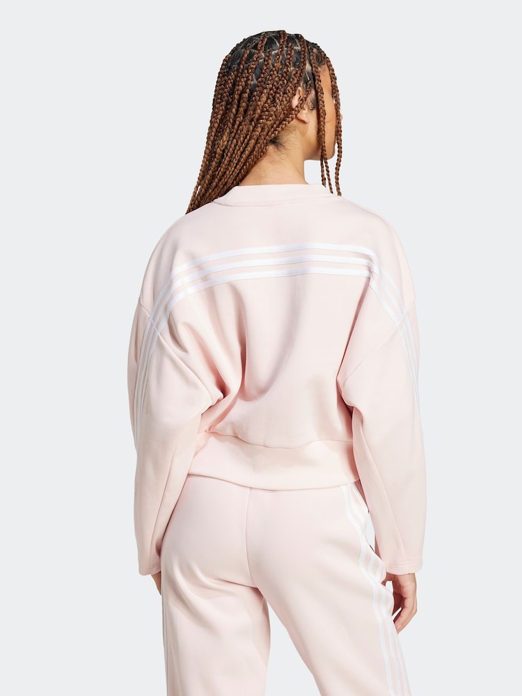 Hellrosa - adidas Sportswear Future Icons Sweatshirt mit 3 Streifen - Bild 2 von 7